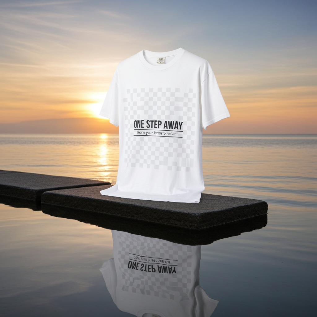 One Step Away Reminder Tee — Built for Quiet Strength