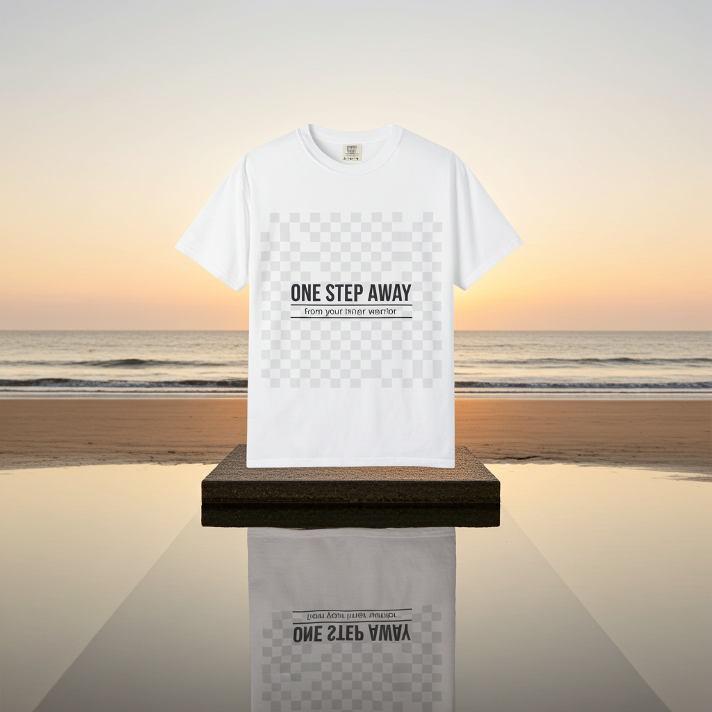 One Step Away Reminder Tee — Built for Quiet Strength